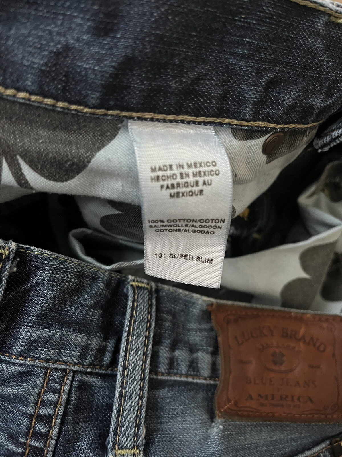 Lucky Brand 101 Super Slim Distressed Jeans Sz 28×32