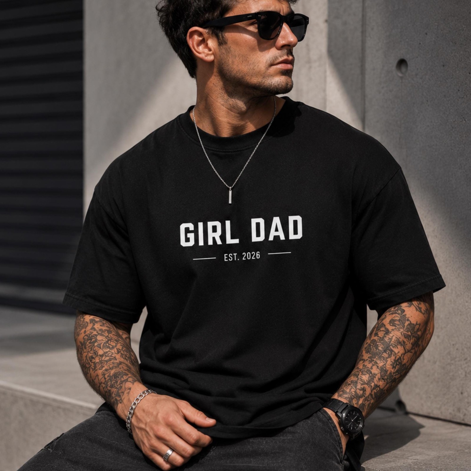Personalized Dad Of A Girl Shirt Custom EST Year New Father Gift