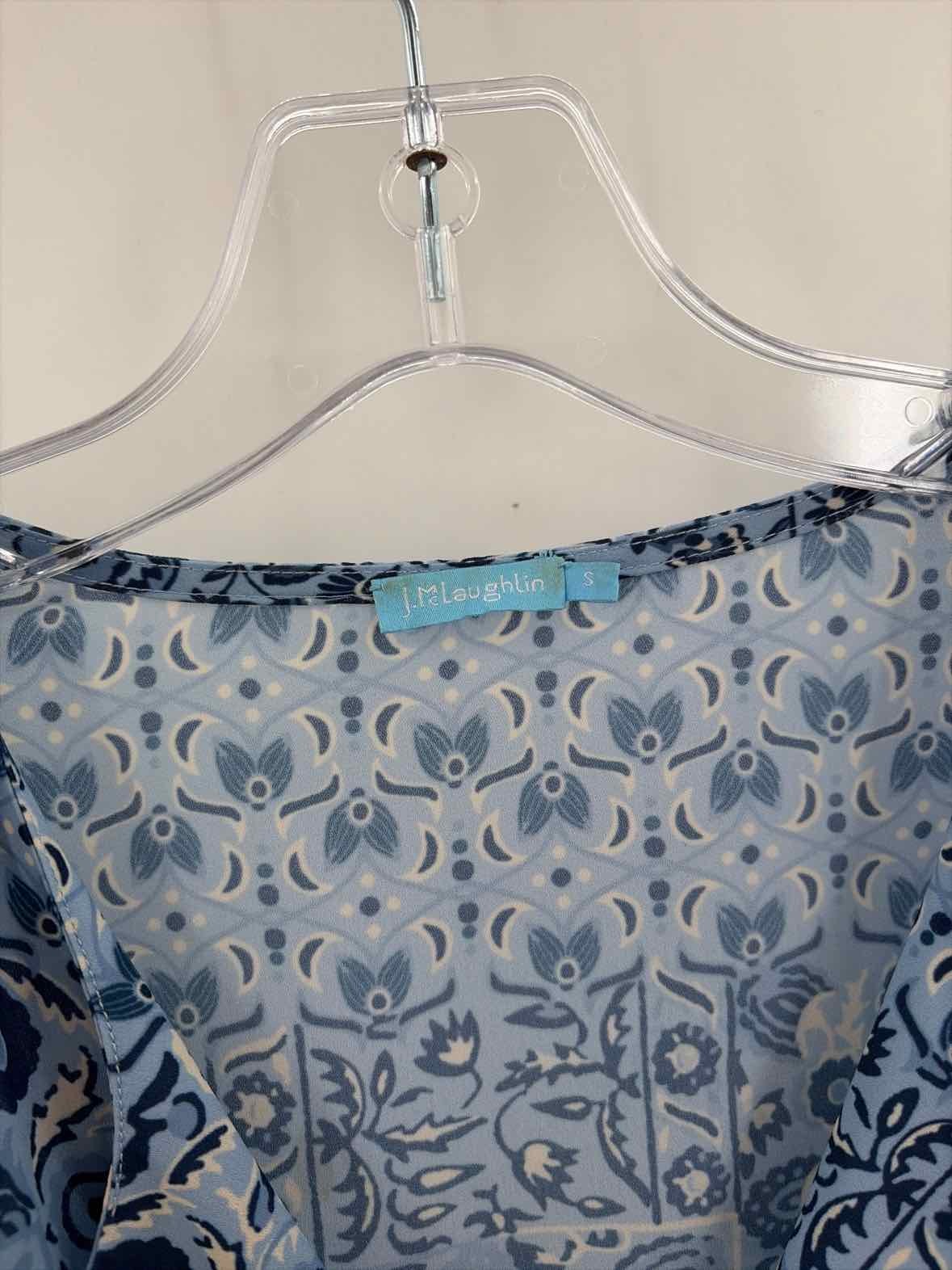 Pre-Owned J Mclaughlin Blue Size Small Maxi Long Sleeve Dress