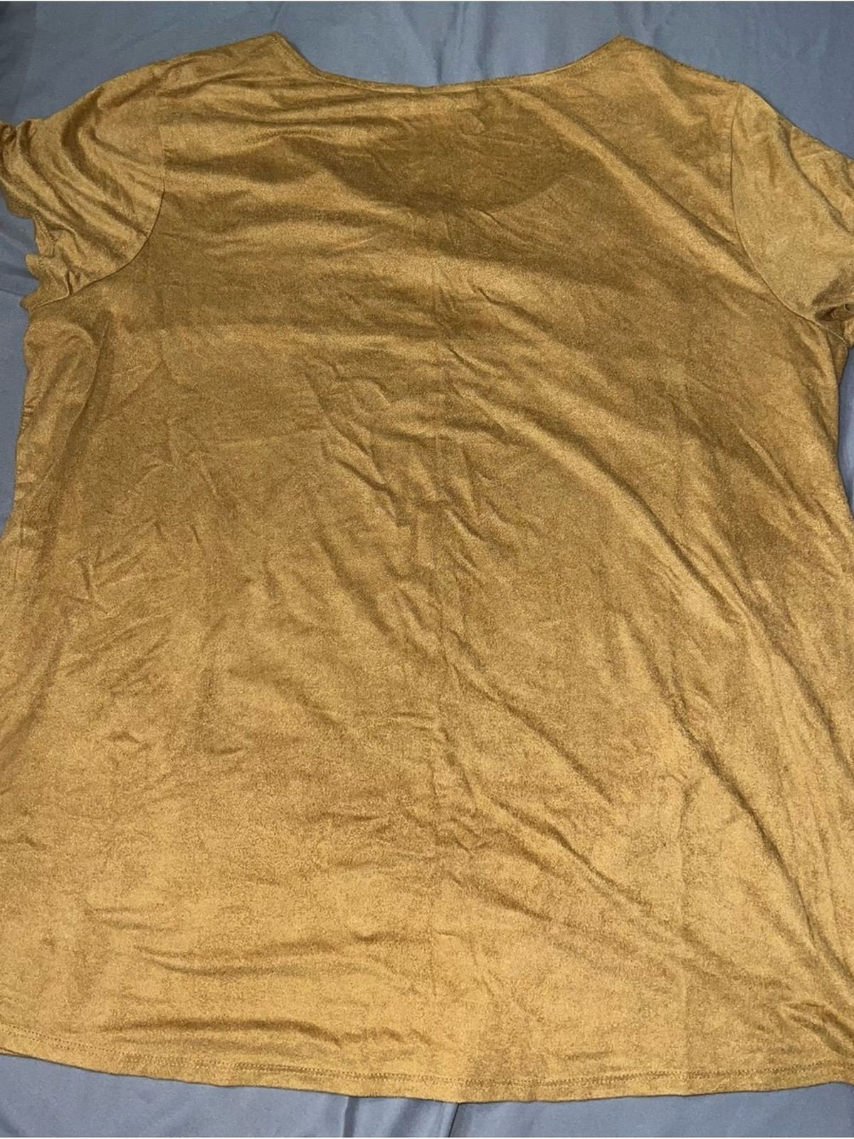 Plus Size Faux Suede Western Style Top with Rivet Detailing