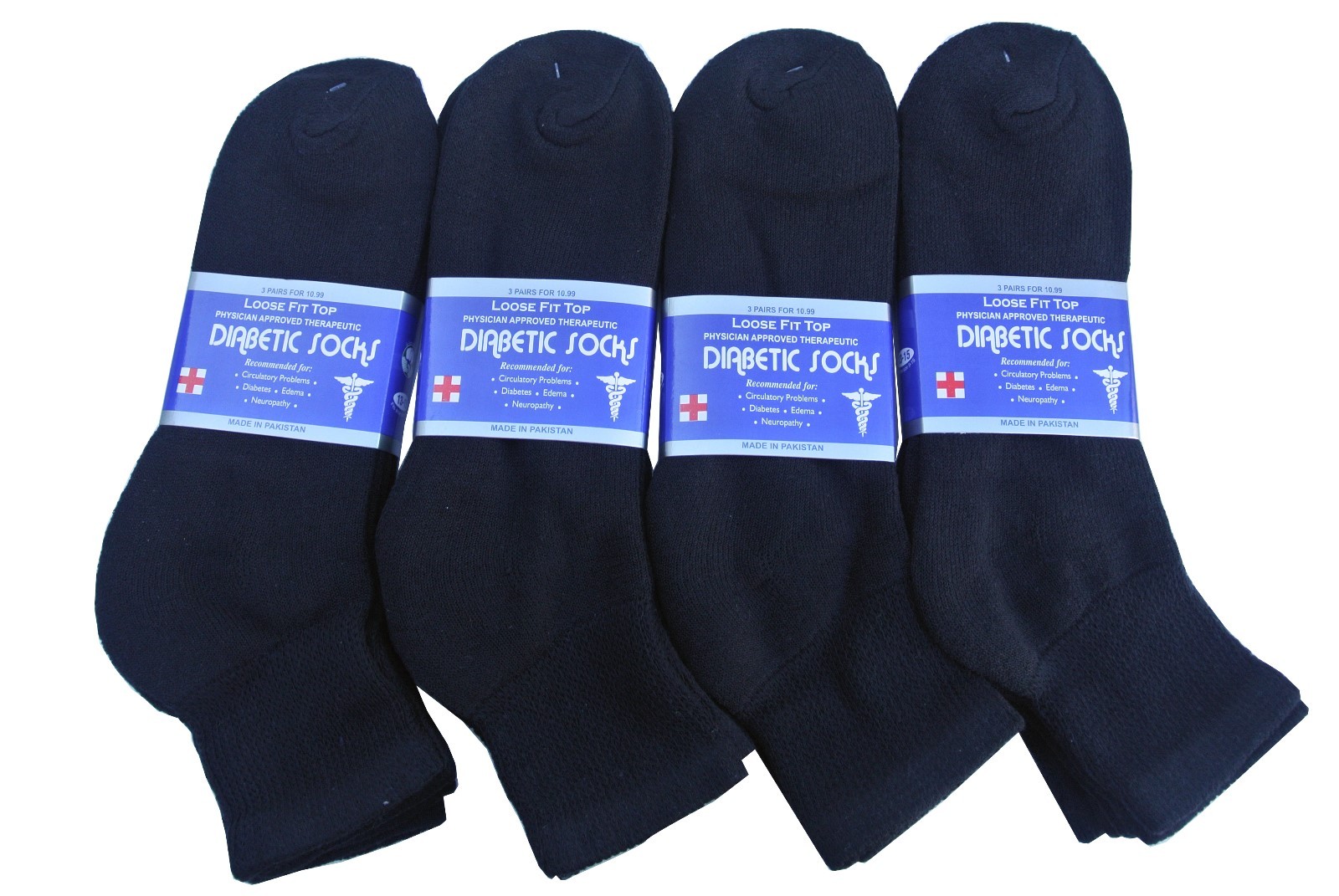 Diabetic ANKLE Socks Health Men’s & Women’s Cotton ALL SIZE Up to 13-15