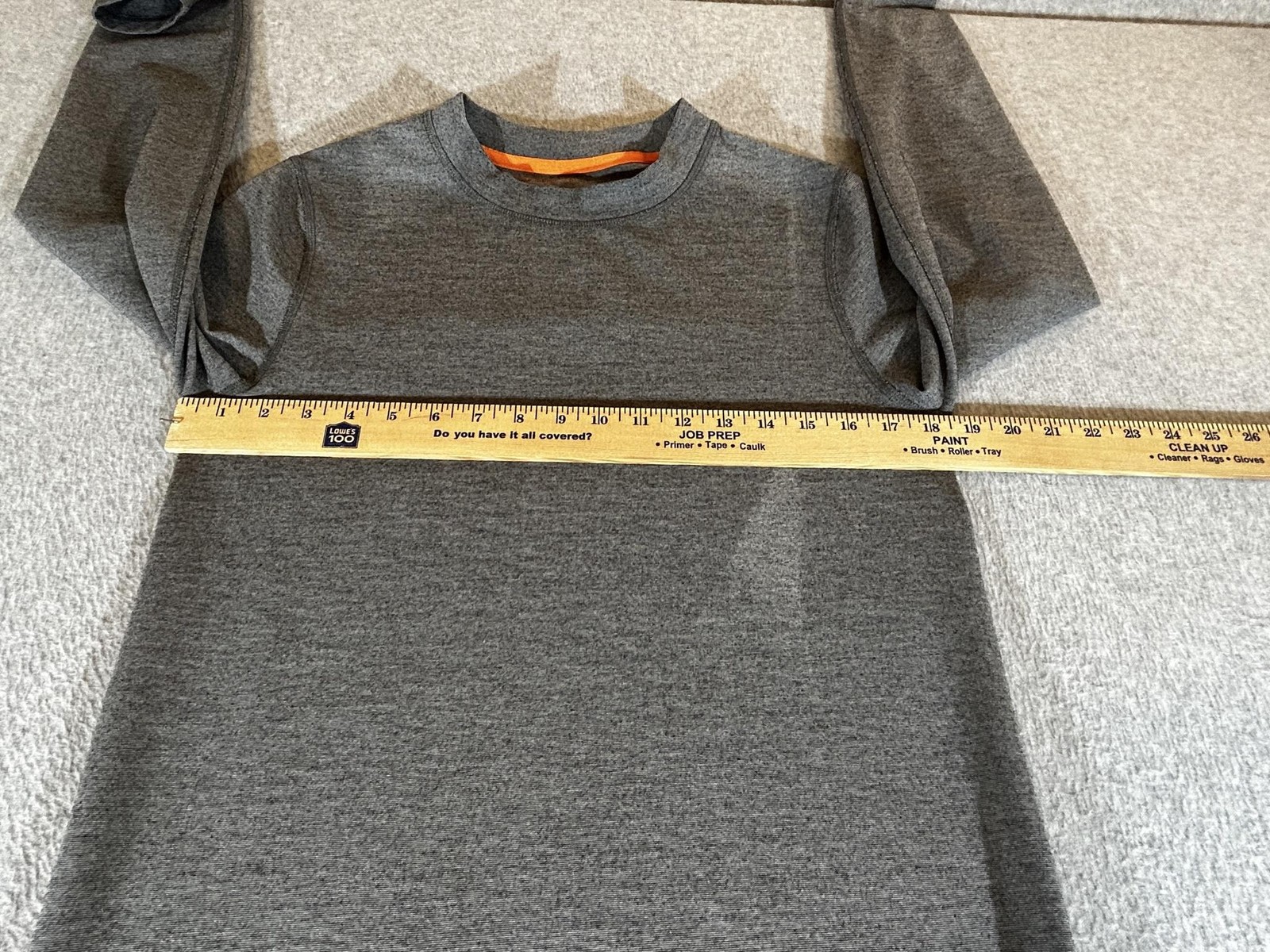 Omni Wool Shirt Mens Medium Gray Long Sleeve Crew Thermal Base Layer Performance