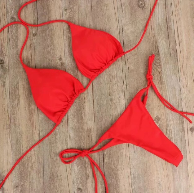 New Sexy Mini Bikini Shiny Women Brazilian G-String Set Thong Swimwear Swimsuits