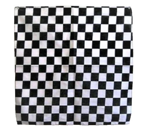 Black and white Checkered Flag Bandana Scarf Head Neck Face Wrap Handkerchief