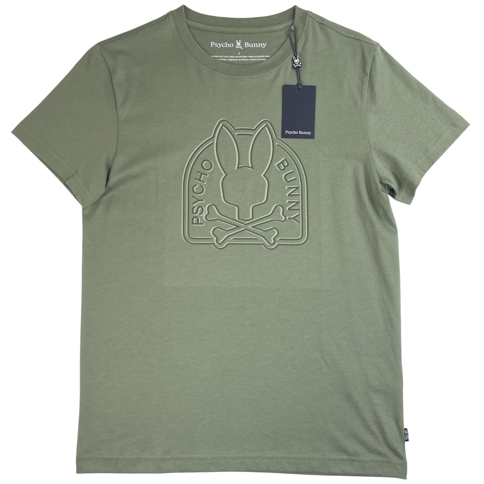 Psycho Bunny Mens Melbourne Graphic Tee Sea Spray Green XS NWT