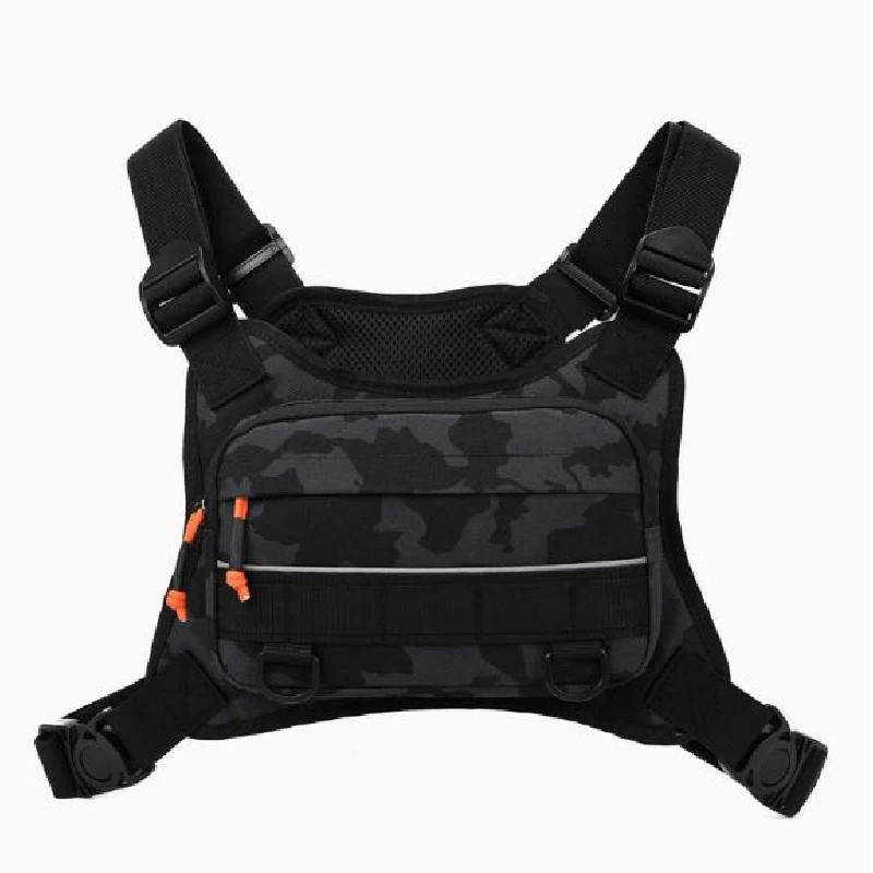Hip-hop Streetwear Chest Rig Bag Motorcycle Riding Chest Bag Sport Vest Backpack