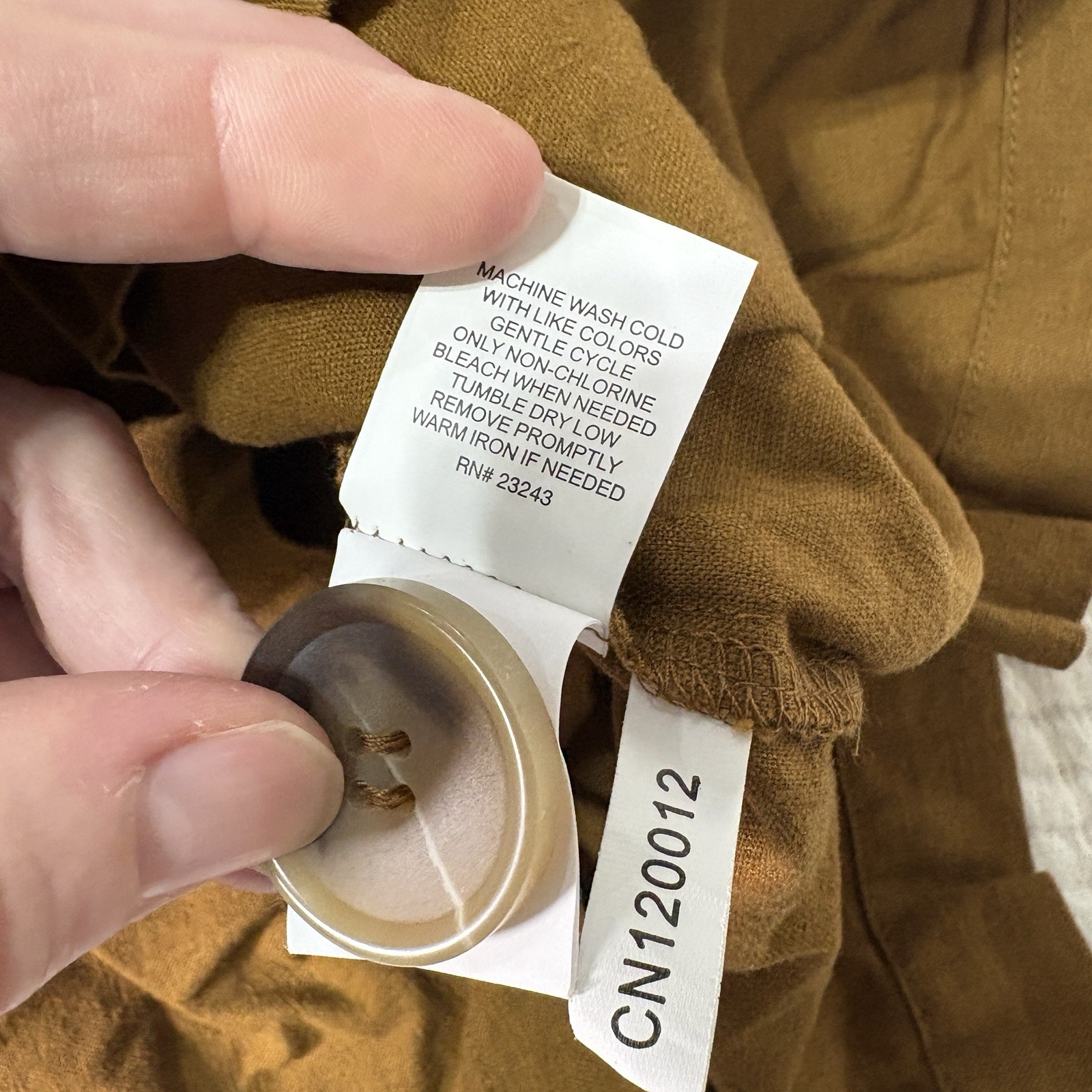 NEW Happy X Nature Linen Blend Romper Large Brown Boho Earthy Cottage Lagenlook