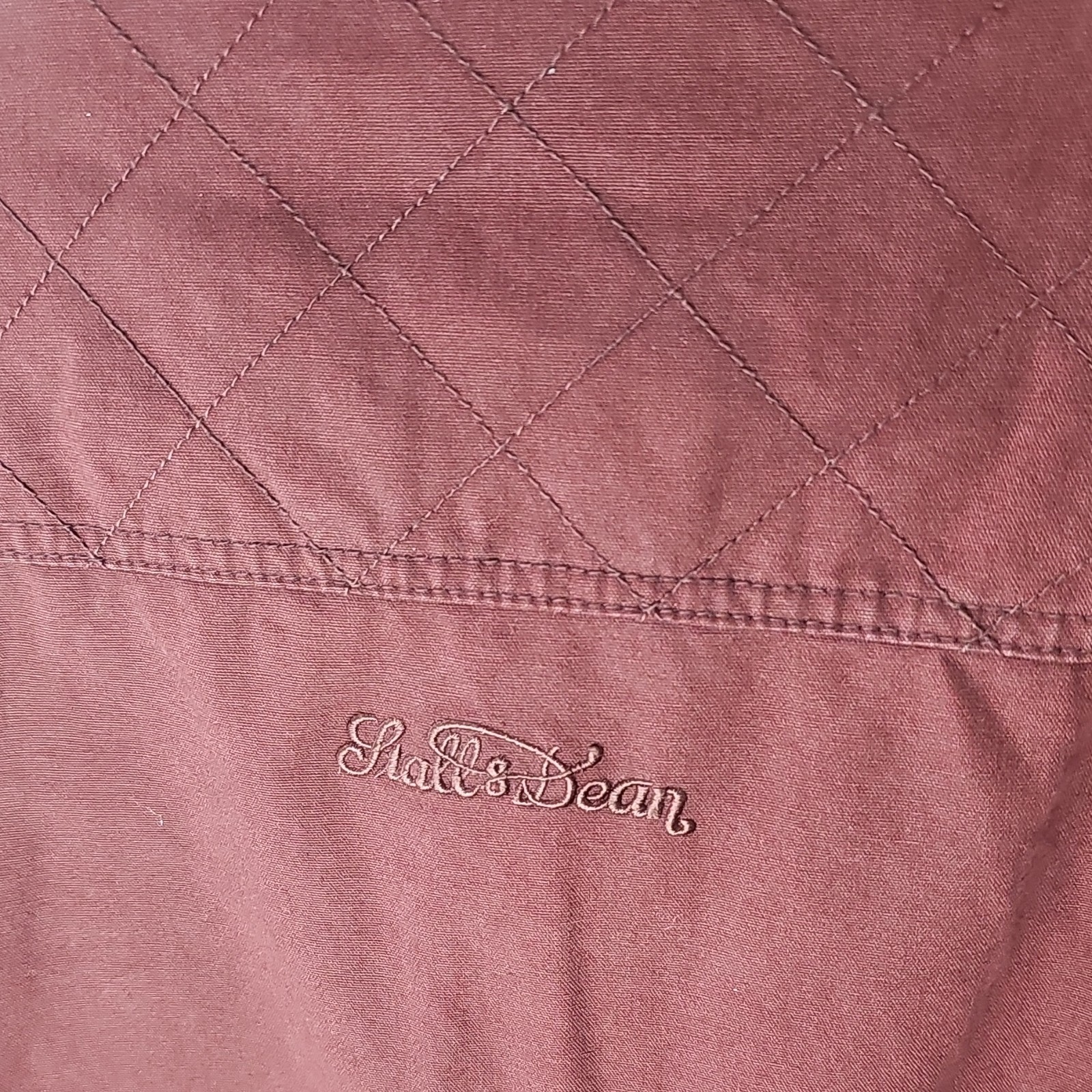 ​Vintage Stall & Dean Men’s Jacket XL Maroon Cotton Full Zip Logo Outerwear