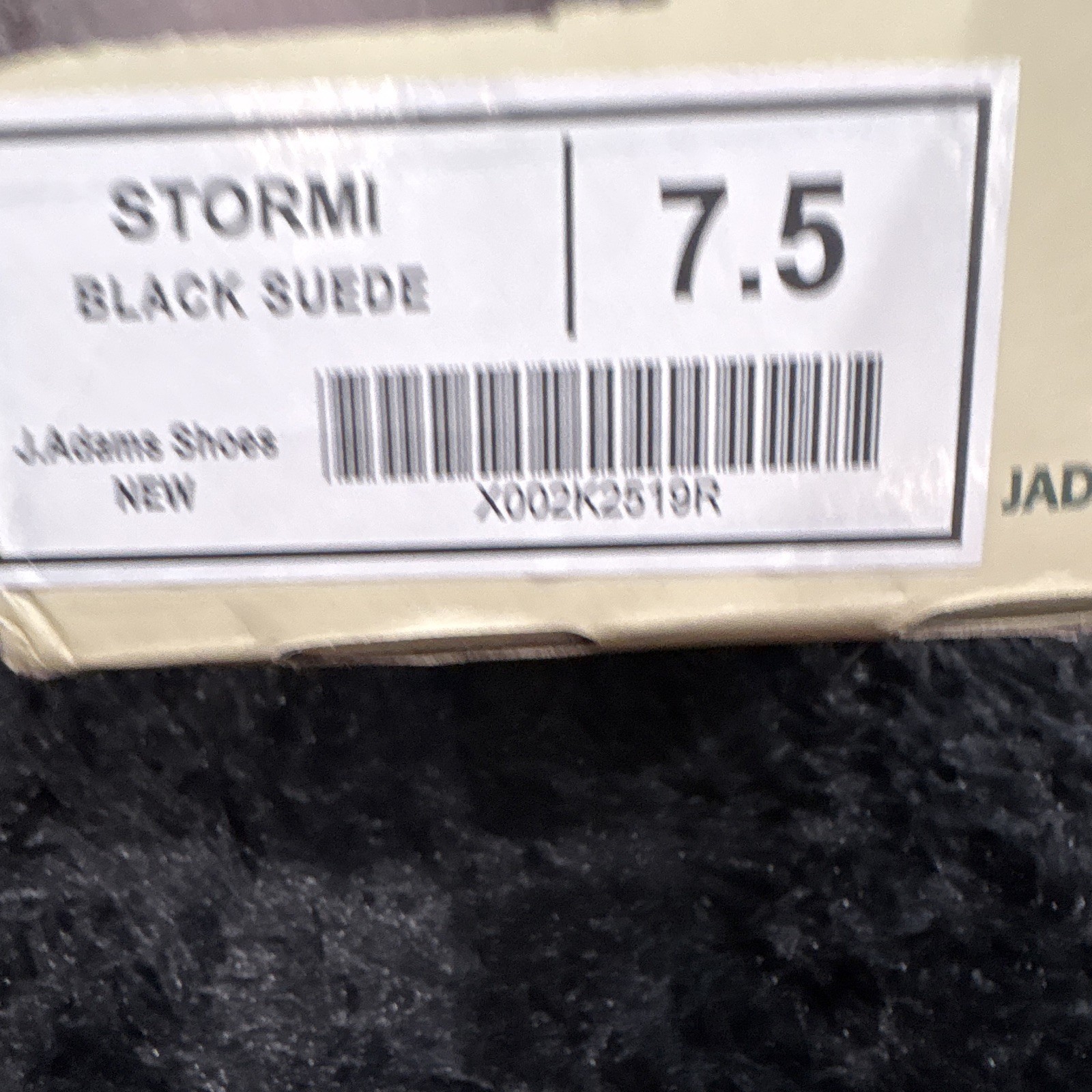 J. Adams Black Suede Strappy Open Toe Slip On Block Heel Womens US 7.5