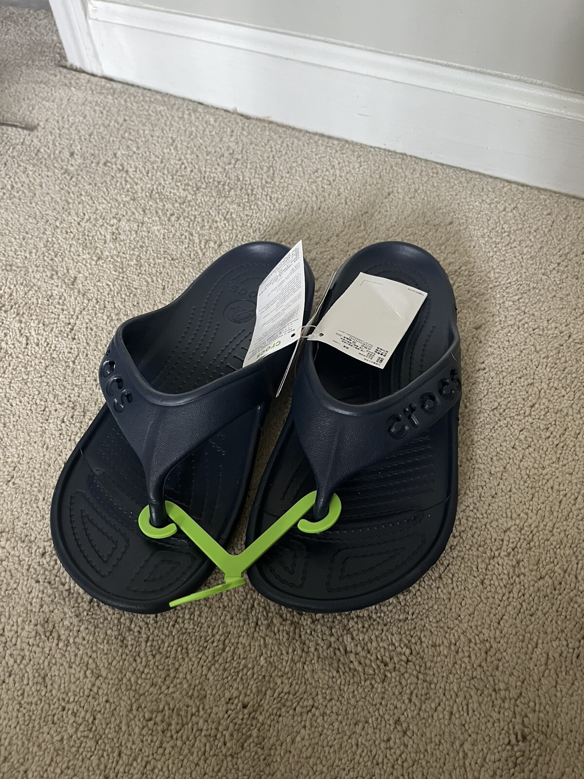 NEW CROCS Baya Flip Unisex Blue Flip Flop Sandals Women 7 Men 5 Waterproof
