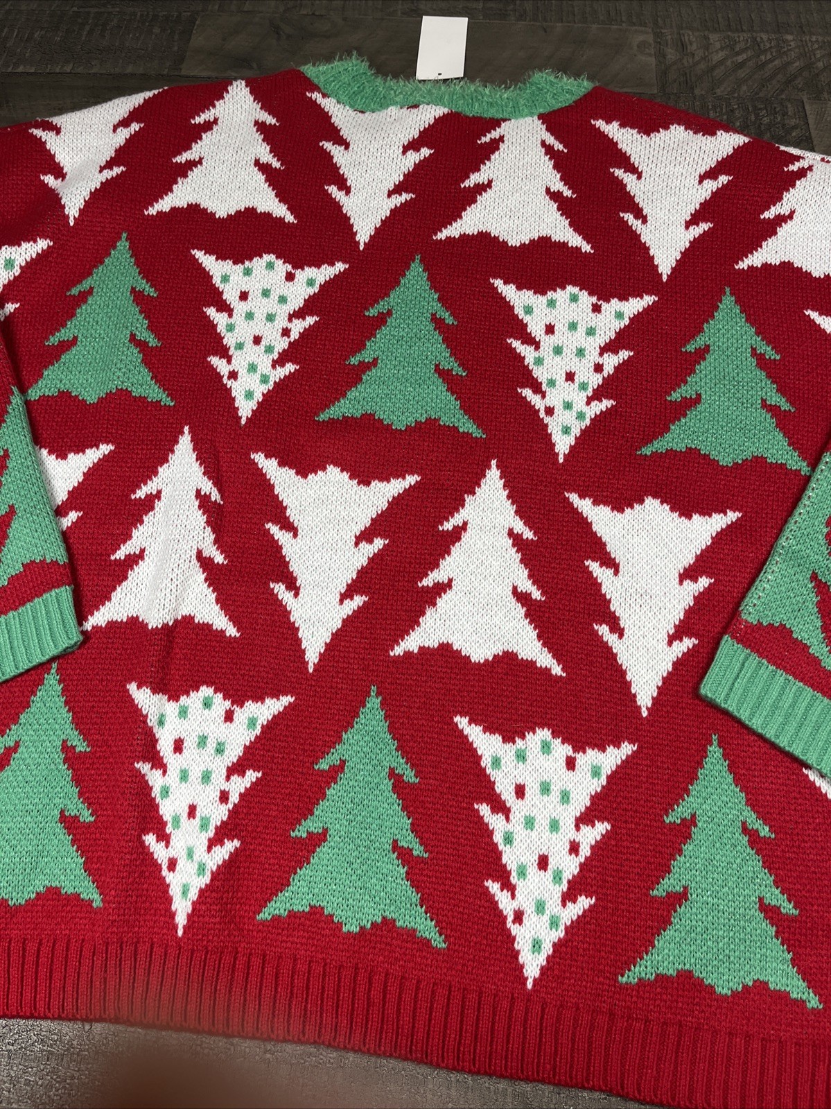 New NWT 33 Degrees Sweatshirt KNIT UGLY CHRISTMAS TREE SWEATER Large