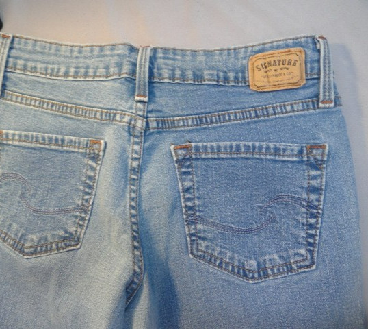 EUC SIGNATURE by LEVI STRAUSS & CO. COTTON BLEND DENIM BLUE JEANS PANTS 6 MED