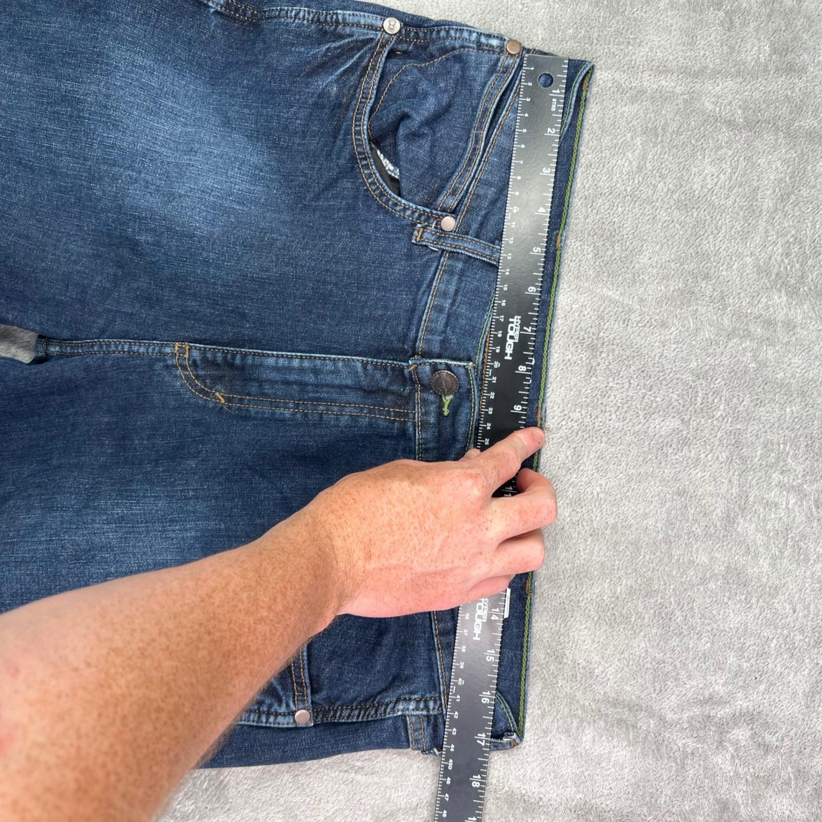 Wrangler Retro Slim Straight Jeans Mens 34×34 Blue Medium Wash Western Denim