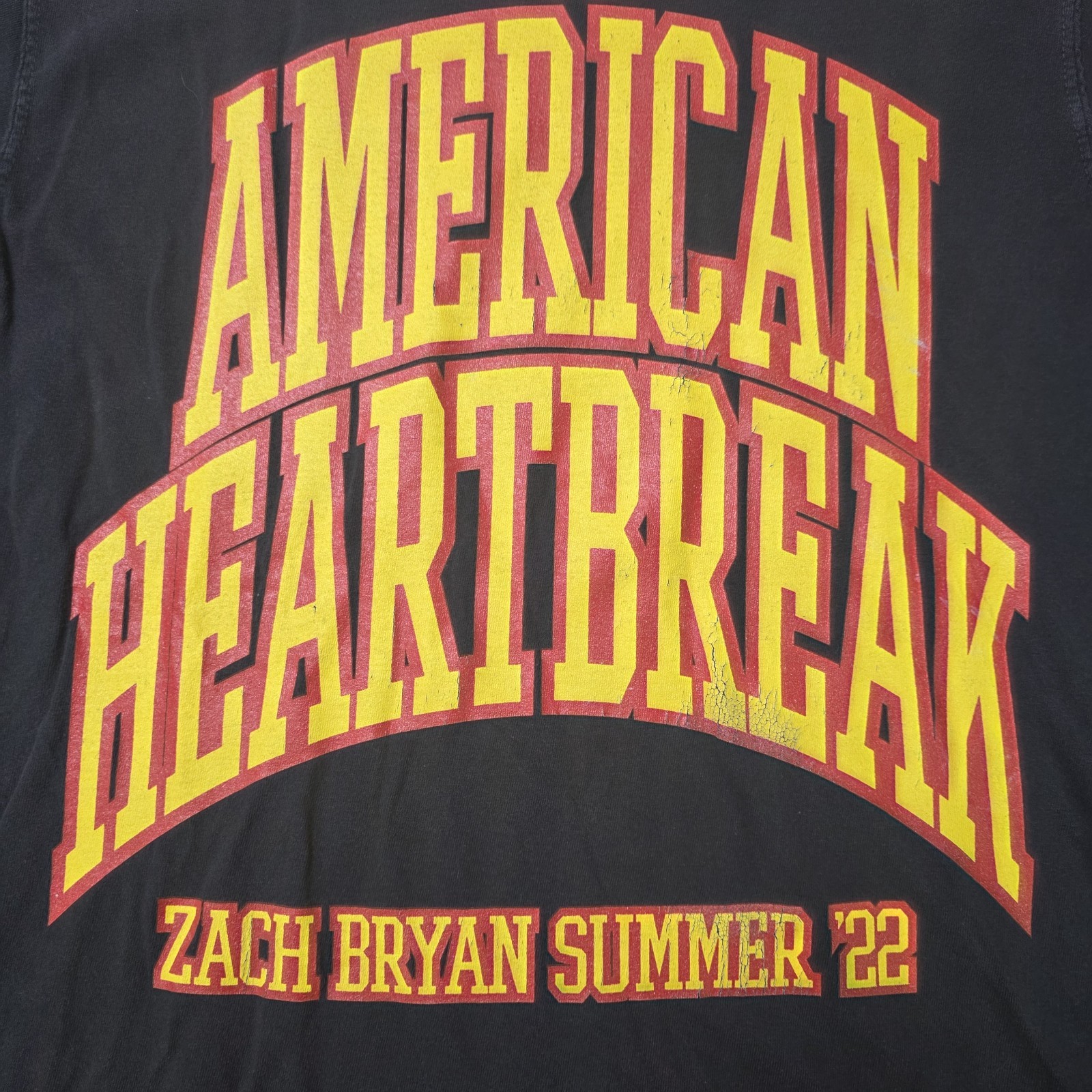 American Heartbreak Zach Bryan Summer 2022 Tour Shirt Medium Comfort Colors M