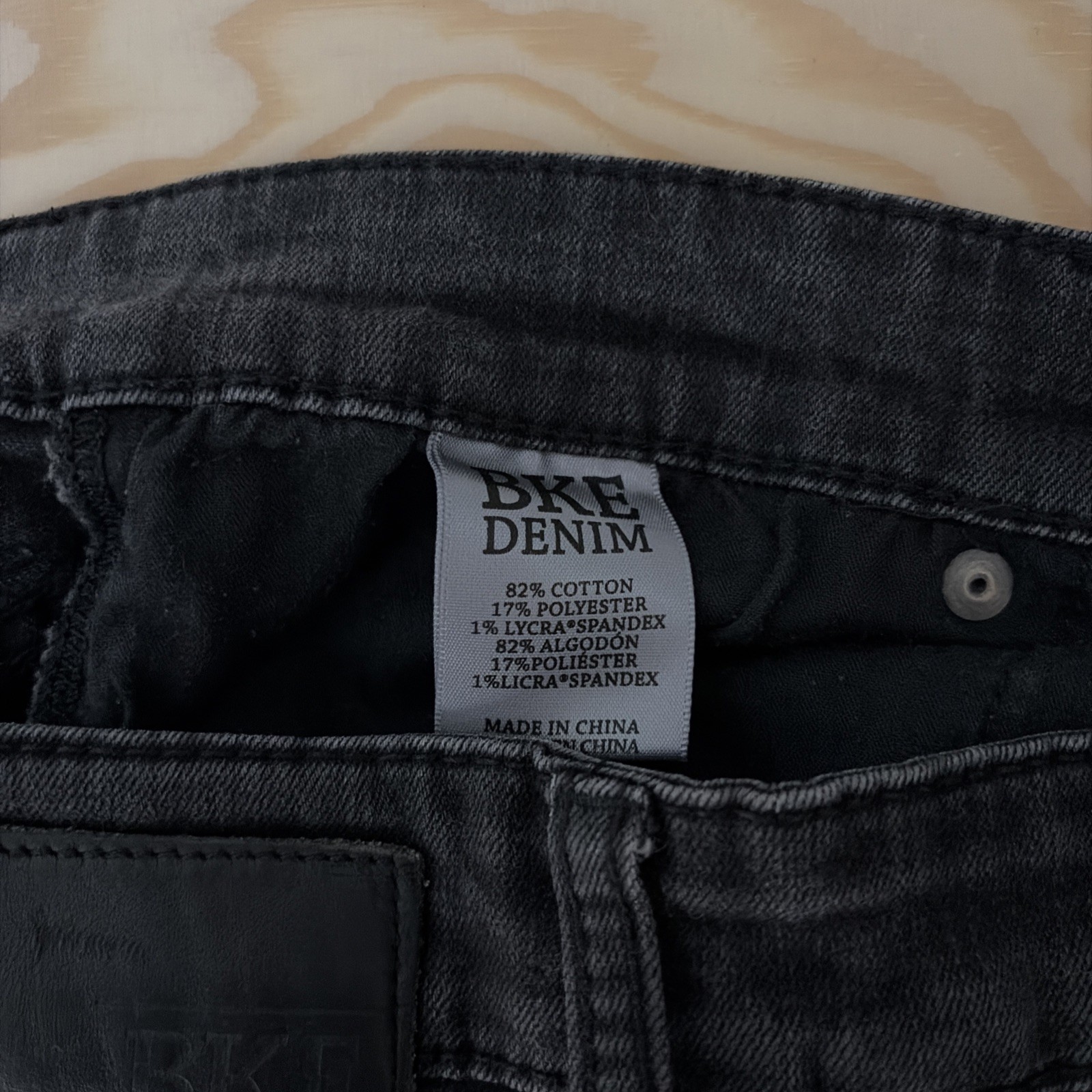 BKE Alec Mens Straight Leg Jeans Black Stretch Denim Size 32R 30×32