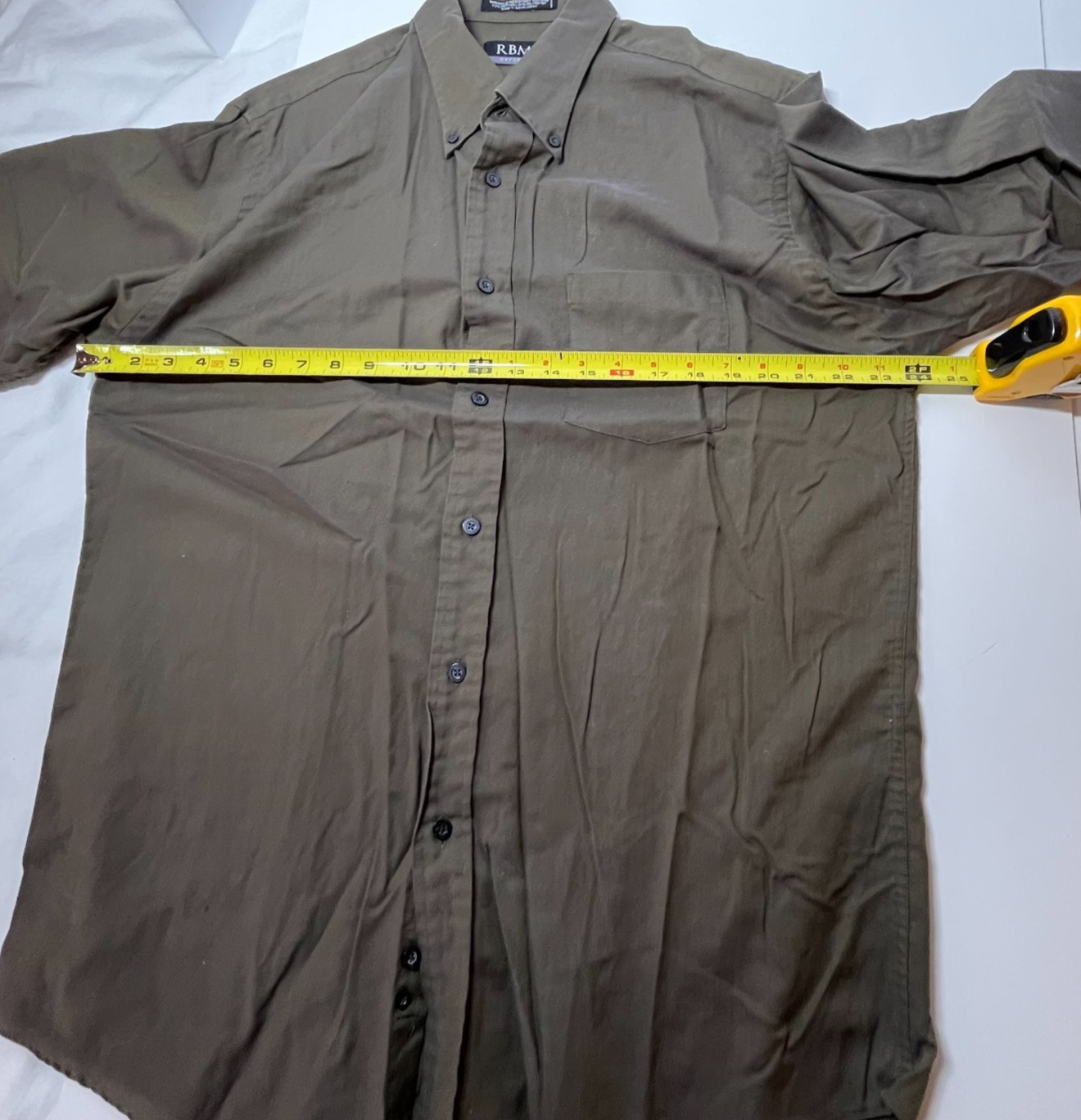 RBM Oxford Wrinkle Resistant 16.5 32/33 Brown Button Down Men’s Dress Shirt