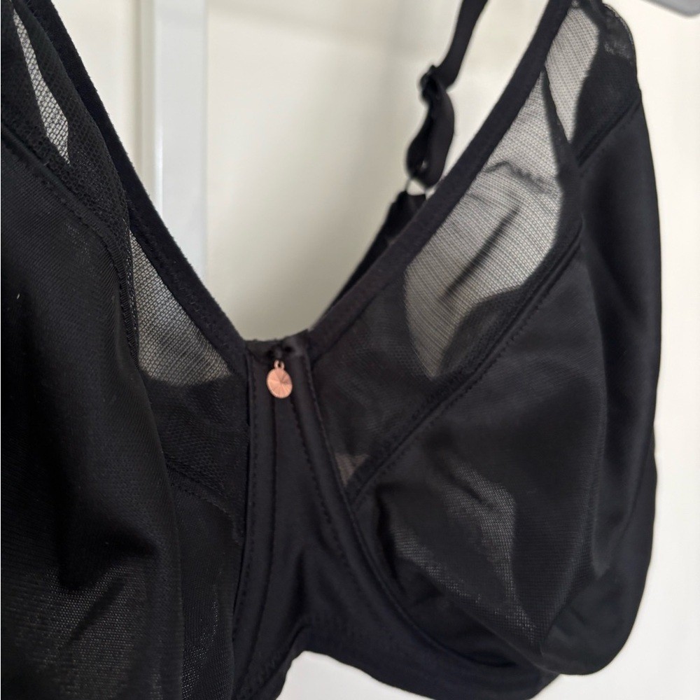 Elomi Black Underwire Molded Bra Full Coverage 44E DD