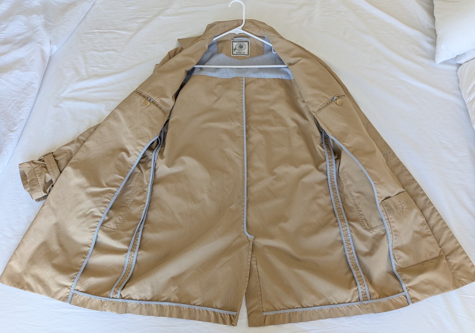J.Press Beige Rain/Car Coat Size S/M