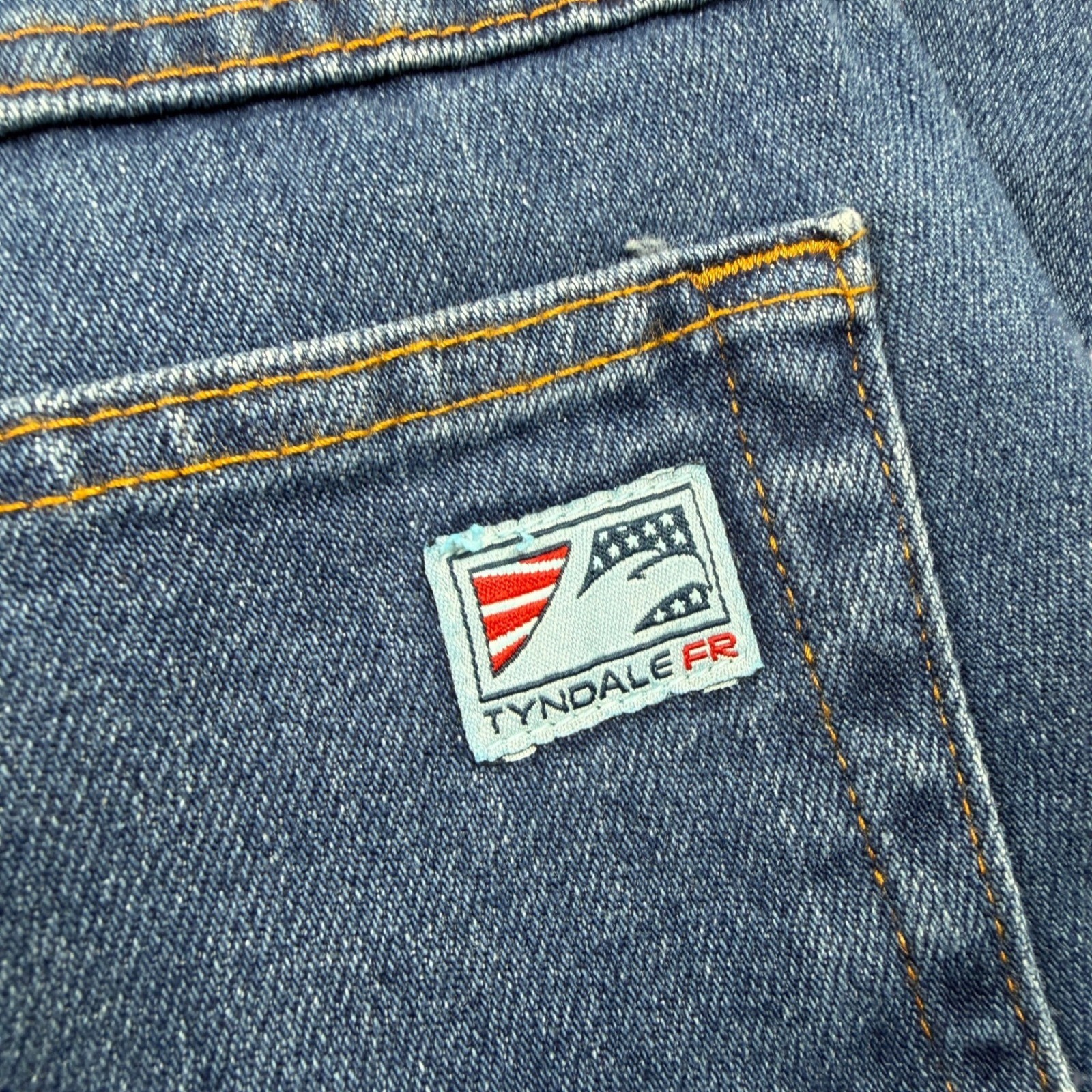 Tyndale FR F290T Mens Flame Resistant Straight Leg Jeans Blue 31×32 Made in USA