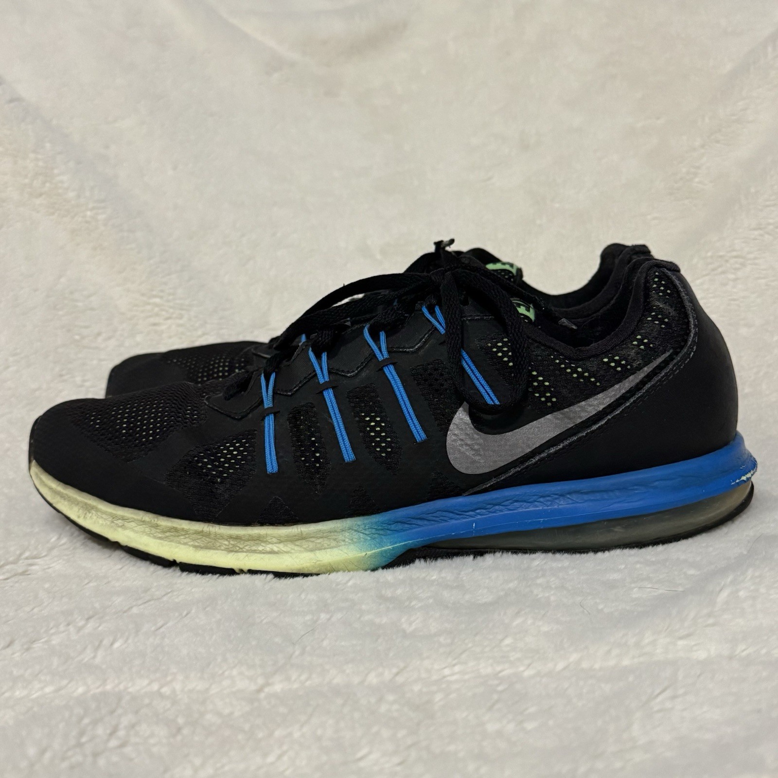NIKE Air Max Dynasty Premium Sneakers Men’s 11.5 Black Blue Green 829711-007