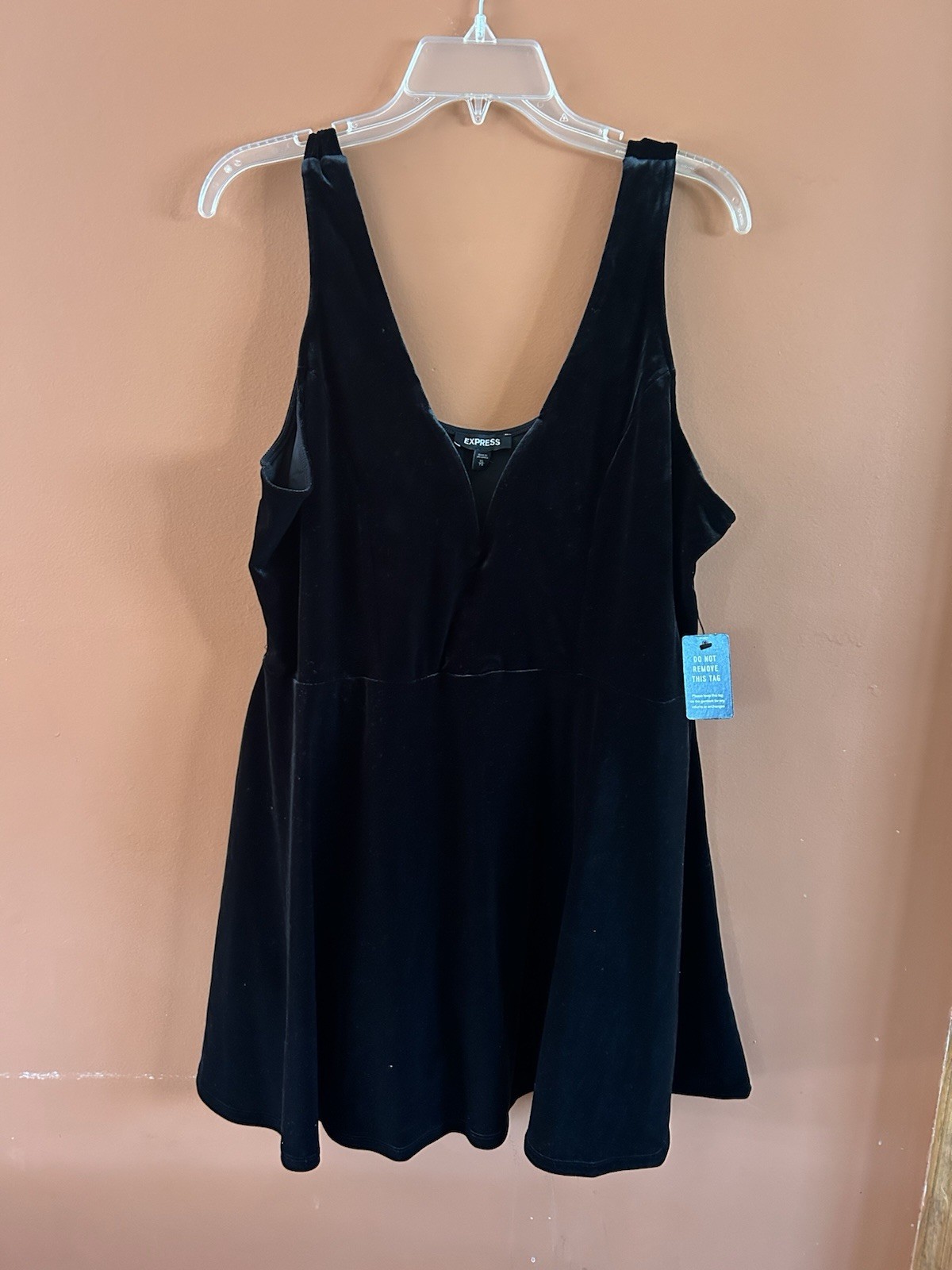 NWT Express Black Mini Skater Romper Dress Built-In Shorts Women’s XL