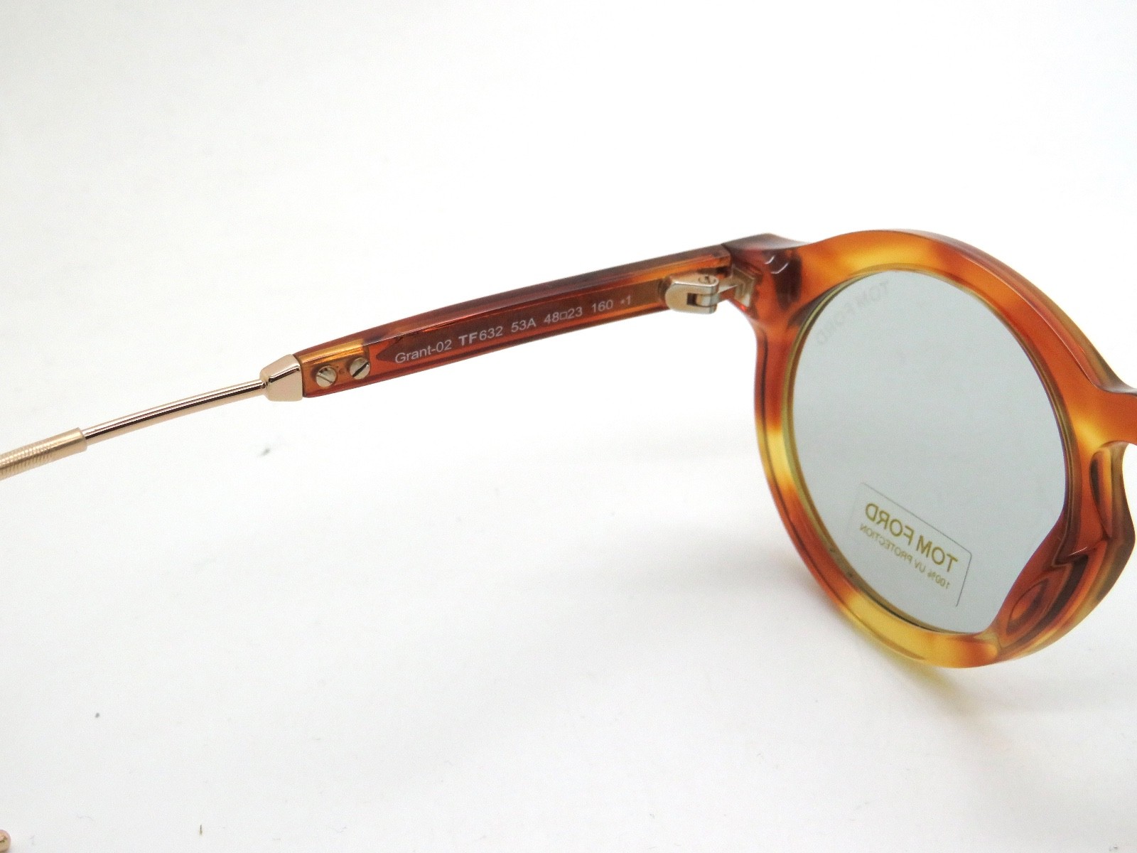 TOM FORD FT 0632/S 53A Grant-02 Light Havana/Gold Authentic Sunglasses