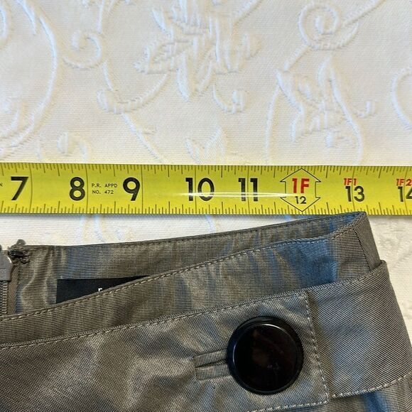 Robert Rodriguez Mini Skirt Pockets A-Line Button Detail Gray Size 2