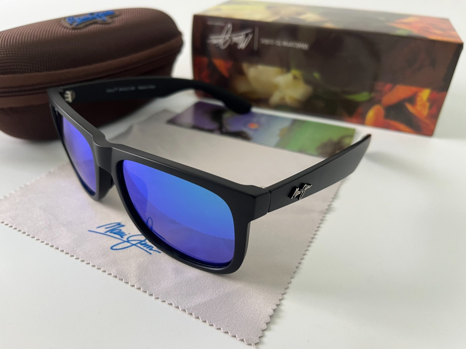 Maui Jim RED SANDS Matte Black Frame + Green Polarized Sunglasses