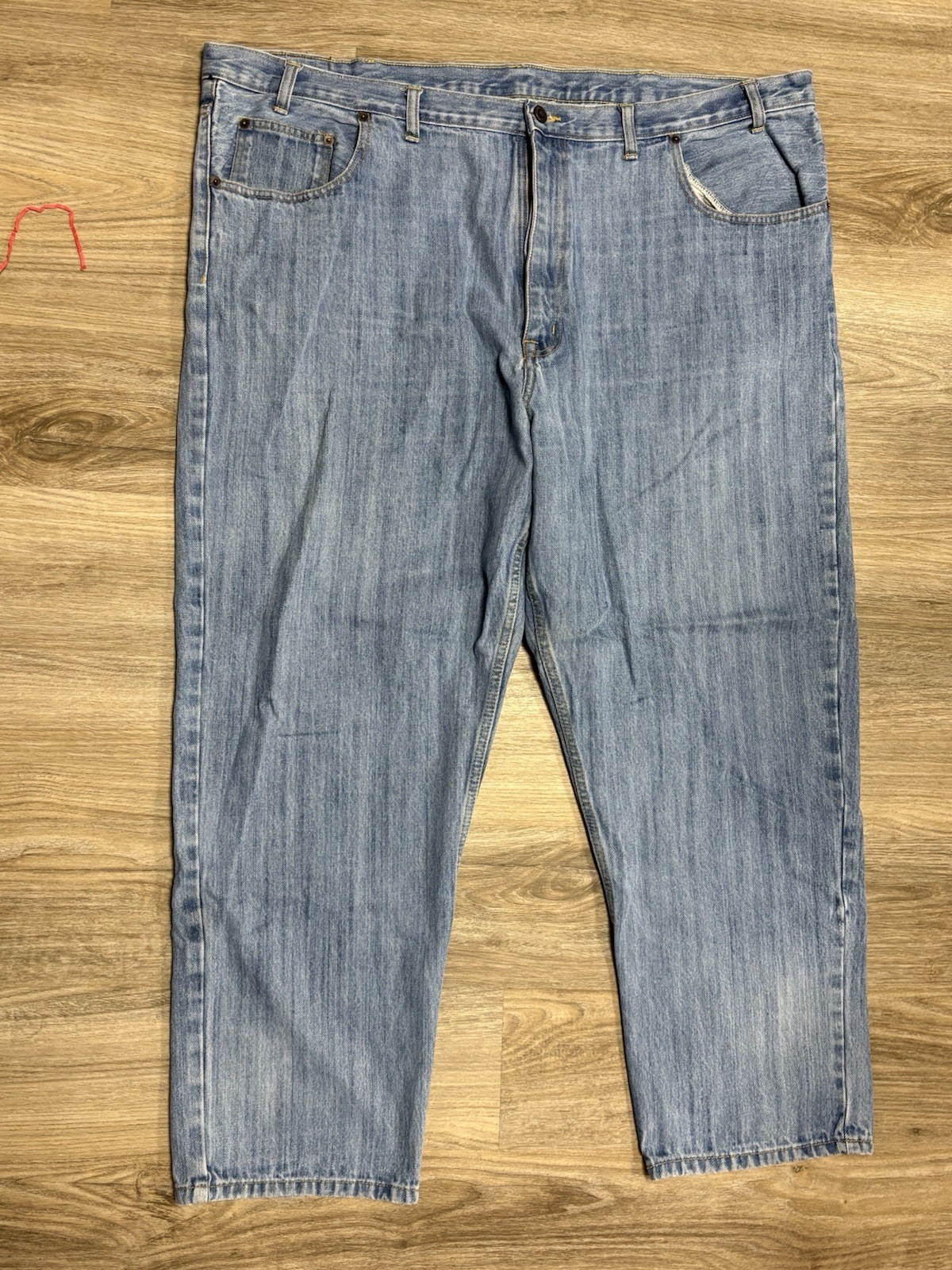 2-Arizona Jean Co Mens Relaxed Fit Light Stone Denim Blue Jeans Size 48×30 – NEW