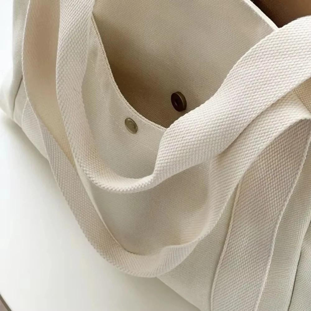 Large Capacity Canvas Tote Bag Work School Commute Shoulder Handbag Zipper