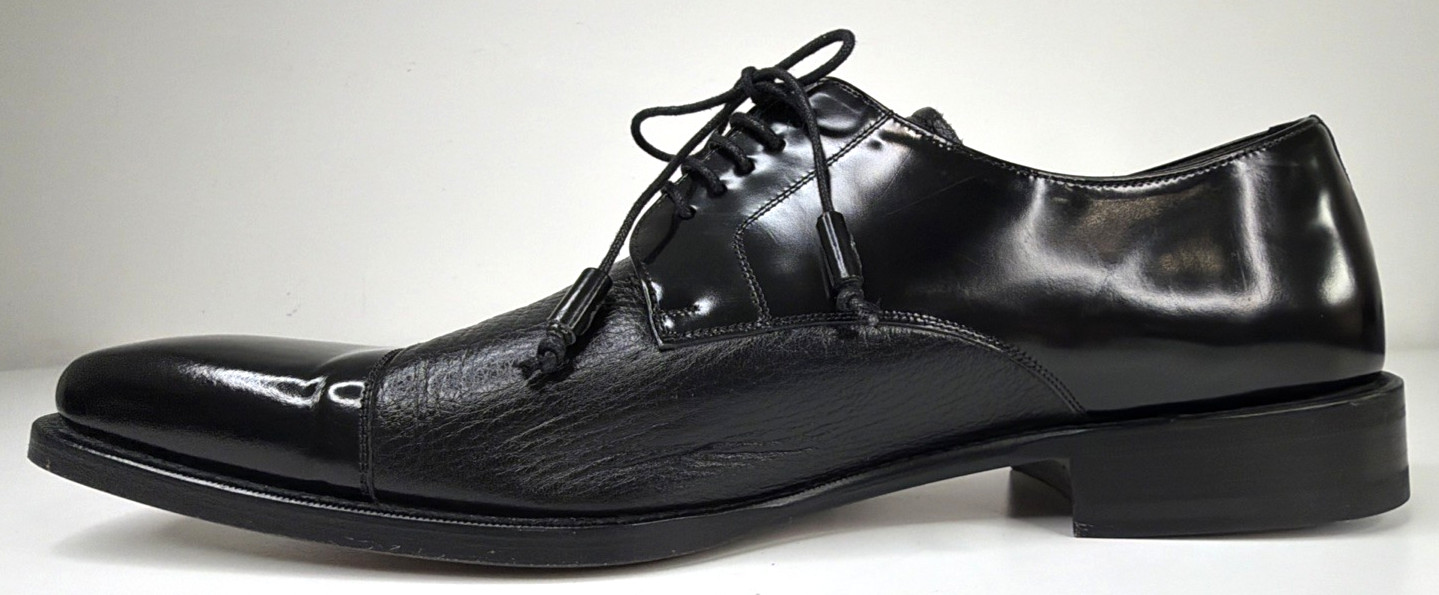 Mezlan Soka Lace-Up Oxford Black Leather Dress Shoes Cap Toe Men’s US M 13