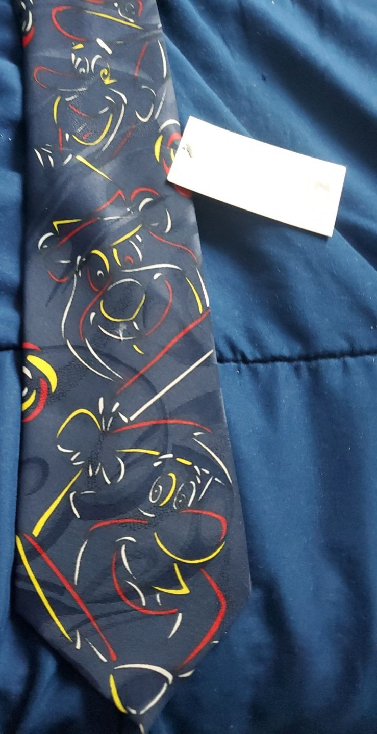 NWT Hanna Barbera Yogi Bear Jetsons Flintstones Scooby Doo Cartoon Necktie