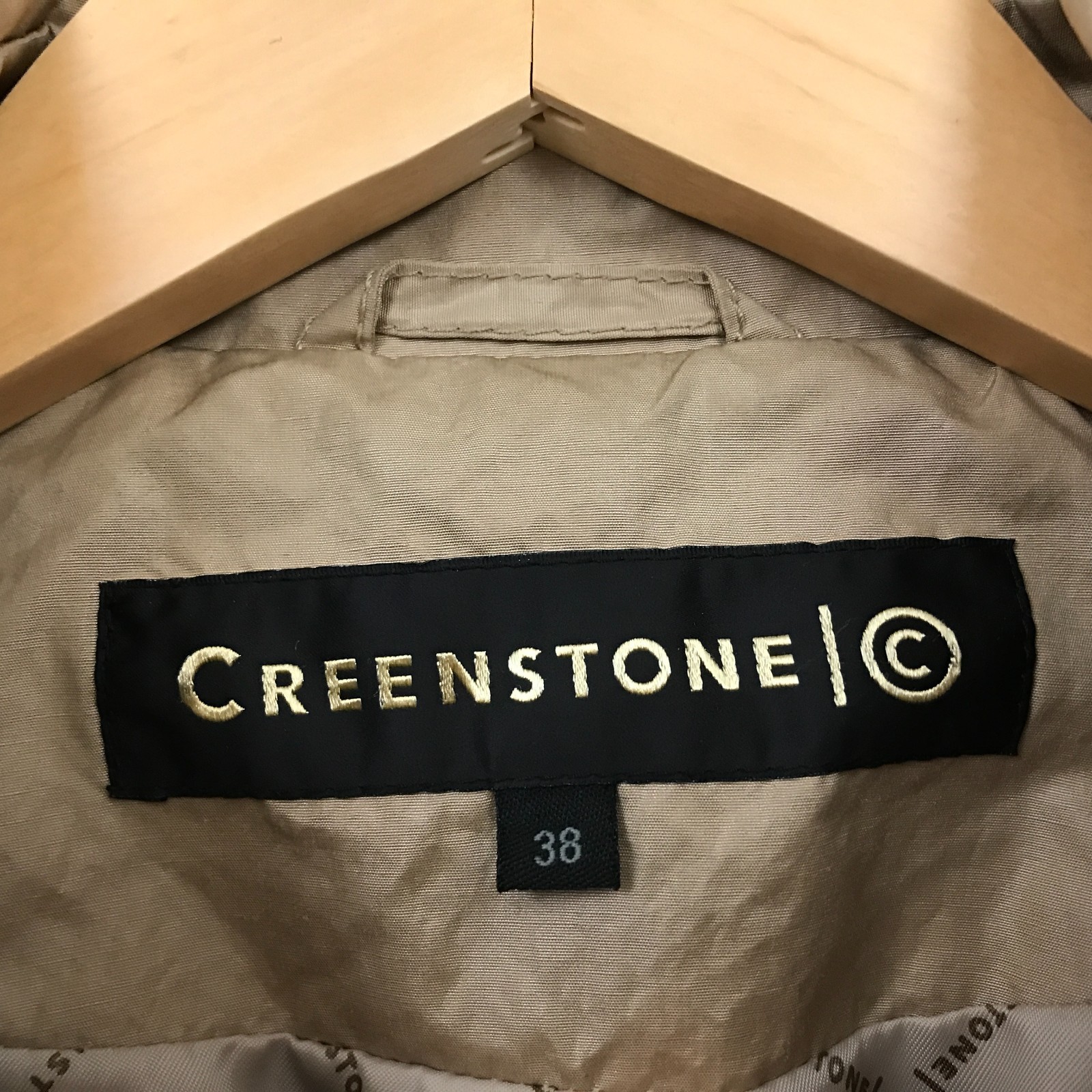 Creenstone Women’s Beige Belted Trench Coat Full-Zip Jacket US Size 6