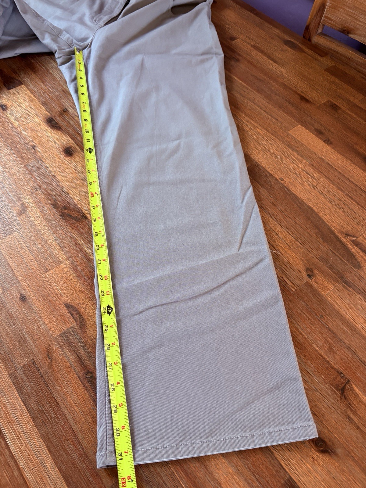 Eileen Fisher Pants Taupe Size Large Wide Leg 37” X 31” 97% Cotton / 3% Spandex