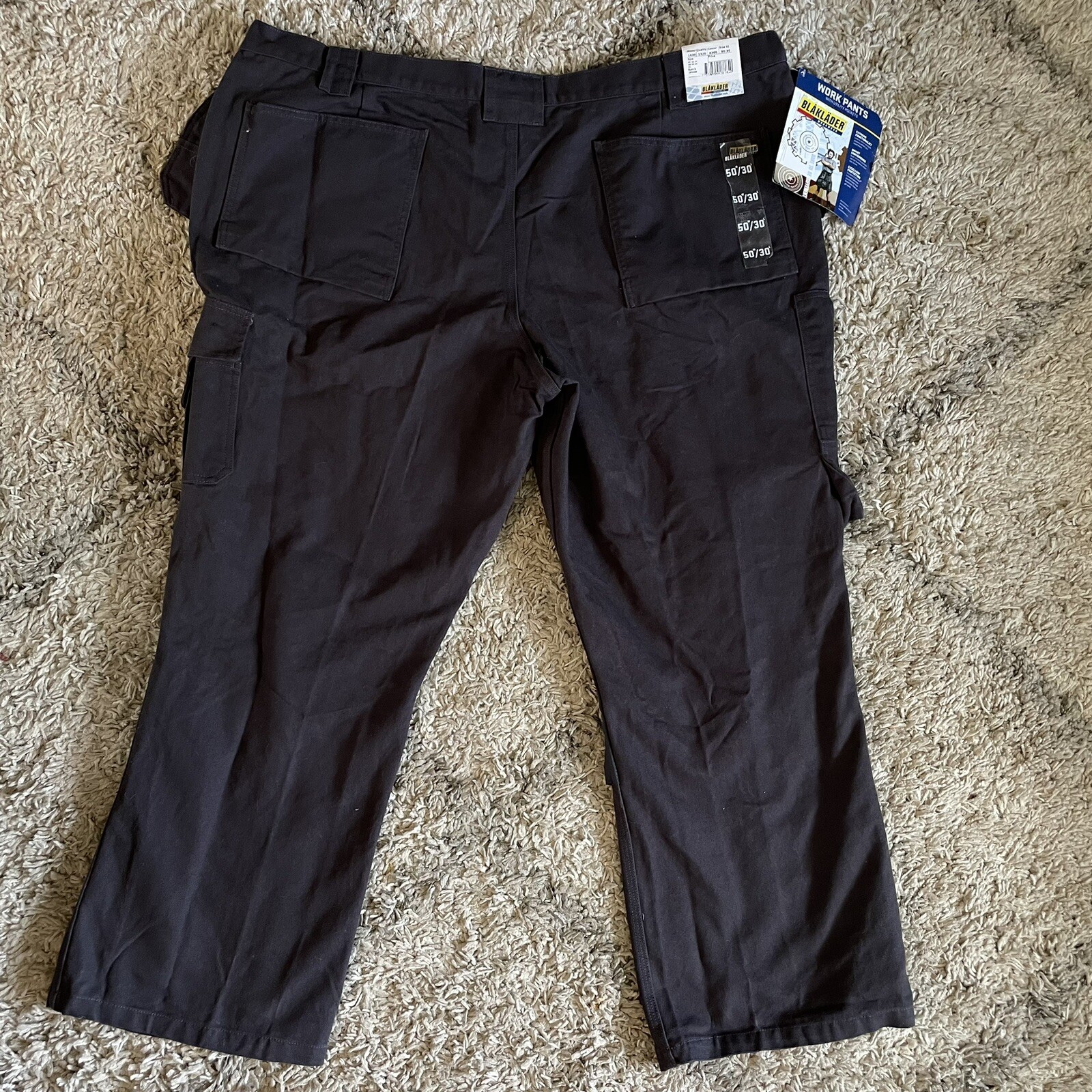 NWT Blaklader blue Reinforced Knee Bantam Work Pants Cordura Utility mens 50×30