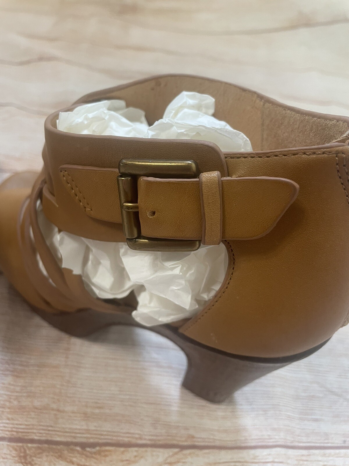 Sofft Ohanna Tan Vowen Leather Heel Sandals size 11W