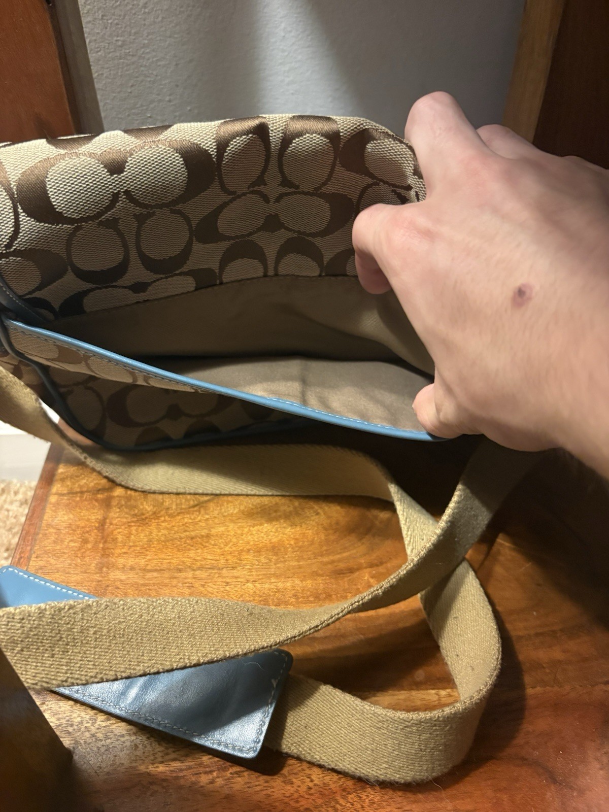 Vintage Coach Signature Satchel Field Bag (Style No. 6849)