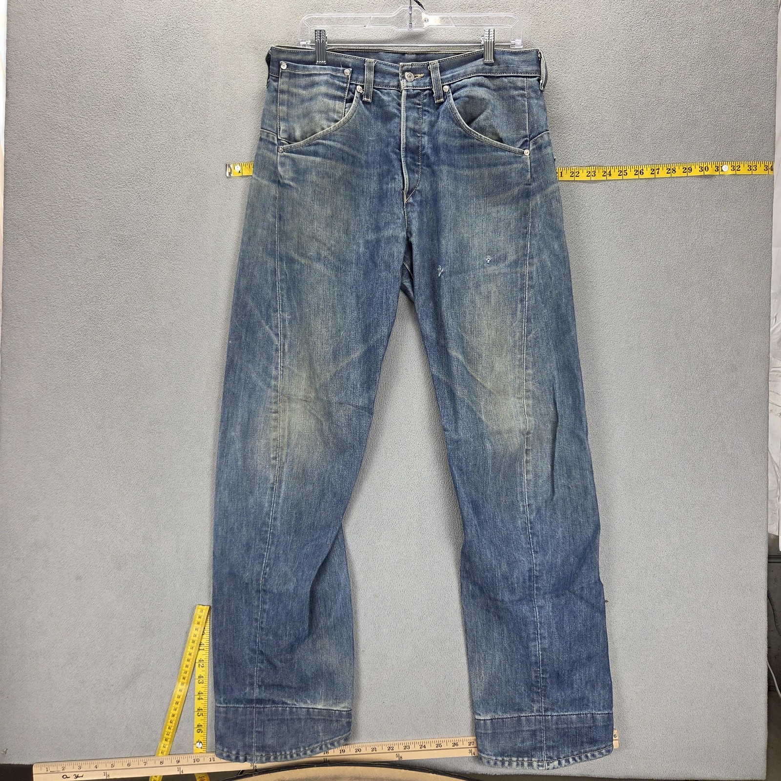Vintage Levis Engineered Jeans Mens 32×32 Blue Twisted Button Fly Medium Wash
