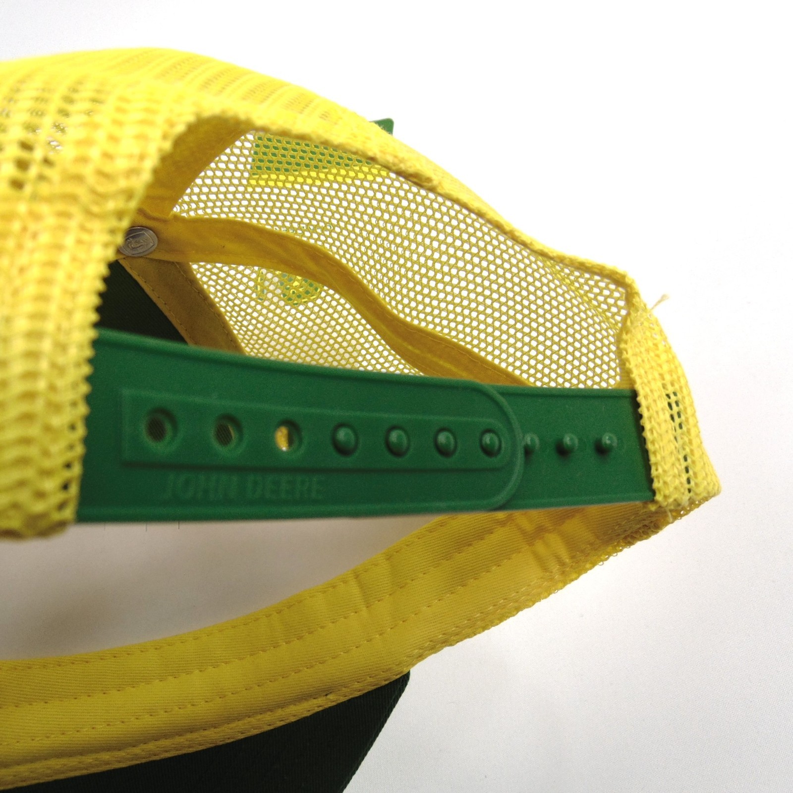 John Deere Trucker Hat Green Yellow Mesh Snapback Adjustable Embroidered Cap New
