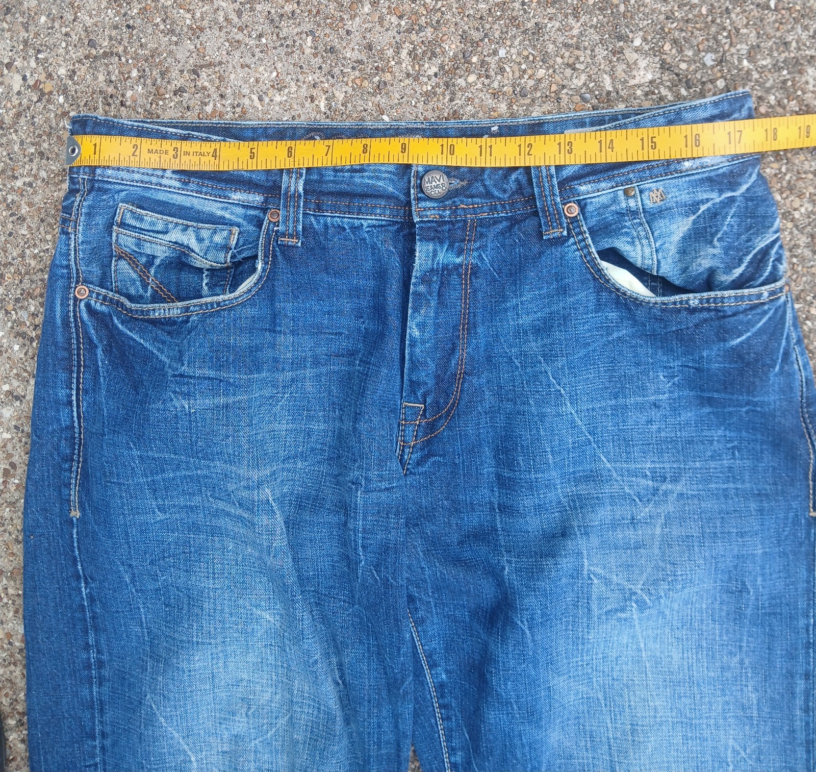 Mavi Marco Mens Midrise Straight Leg Jeans 34 × 32