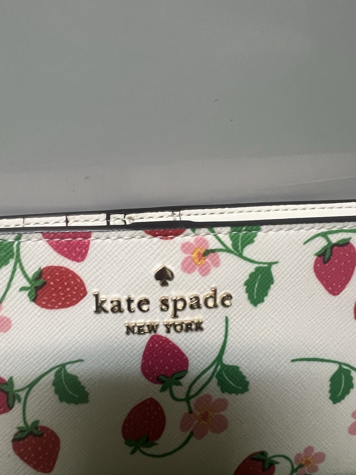 Kate Spade Strawberry Bi Fold Wallet. Size 6.75” X 3.5