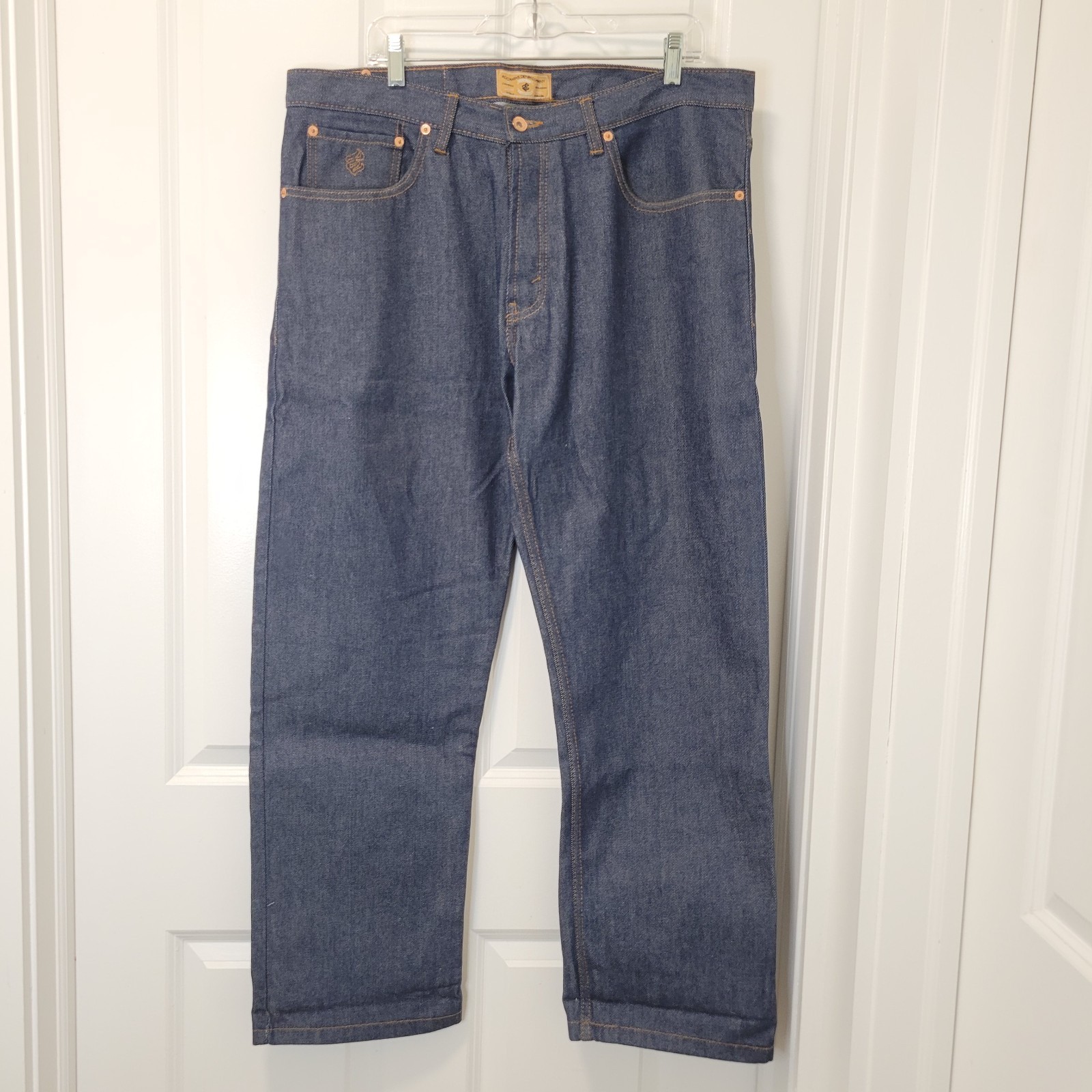 Rocawear Jeans Mens 36×30 Blue Button Fly Relaxed Skate Grunge Hip Hop 90s Y2K