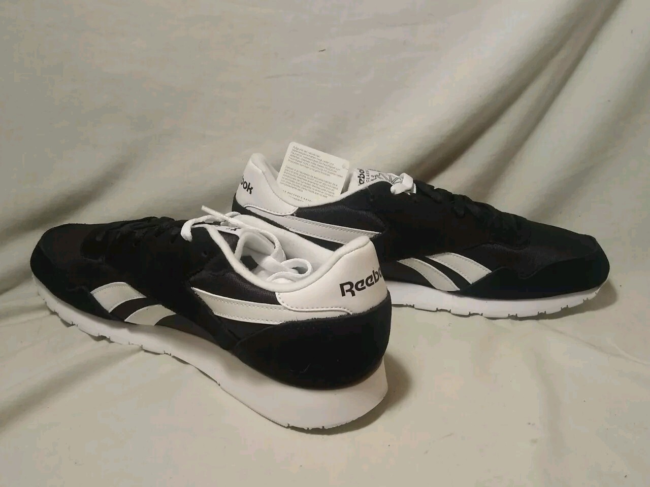 M-11 Reebok Royal Nylon Classic OG Black White Ying Yang New w/o Box BD1553 2019
