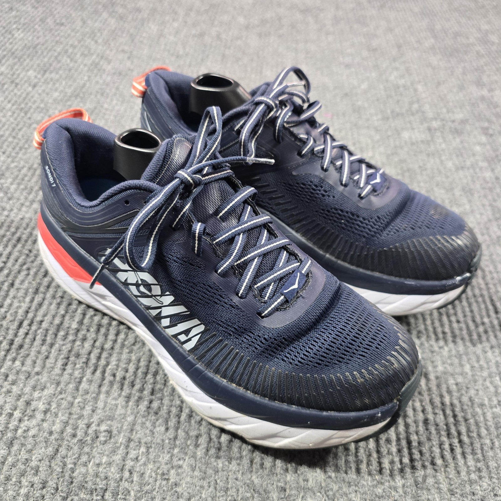 Hoka One One Bondi 7 Shoes Womens Size 10.5 Blue Running Cushioned 1110519 BIBBL