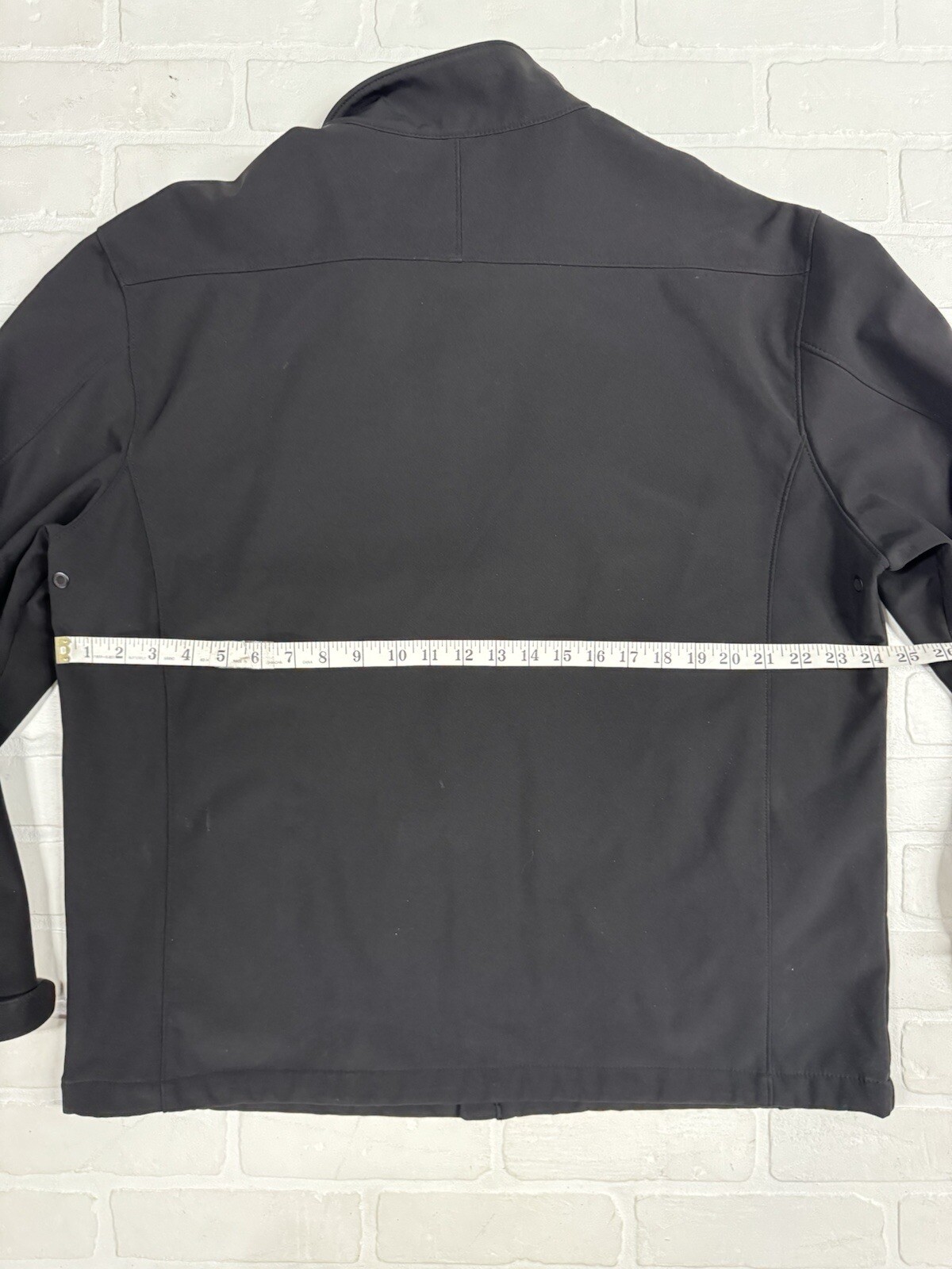 VTG Weatherproof Soft Shell Full Zip Black Jacket Fleece Lined Men Size XL Poly