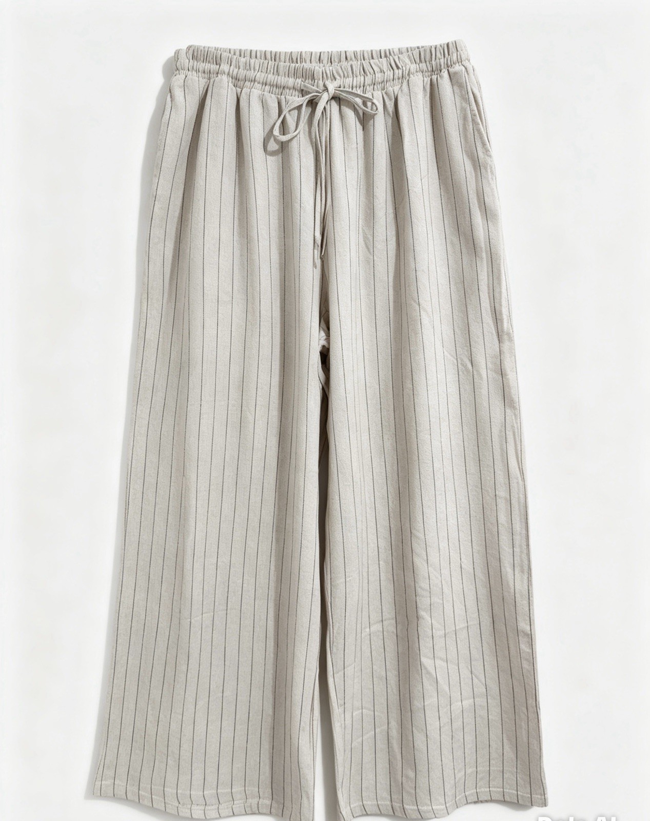 ex Yours Curve Women’s Plus Size Linen Wide Leg Cream Trousers summer size UK 20