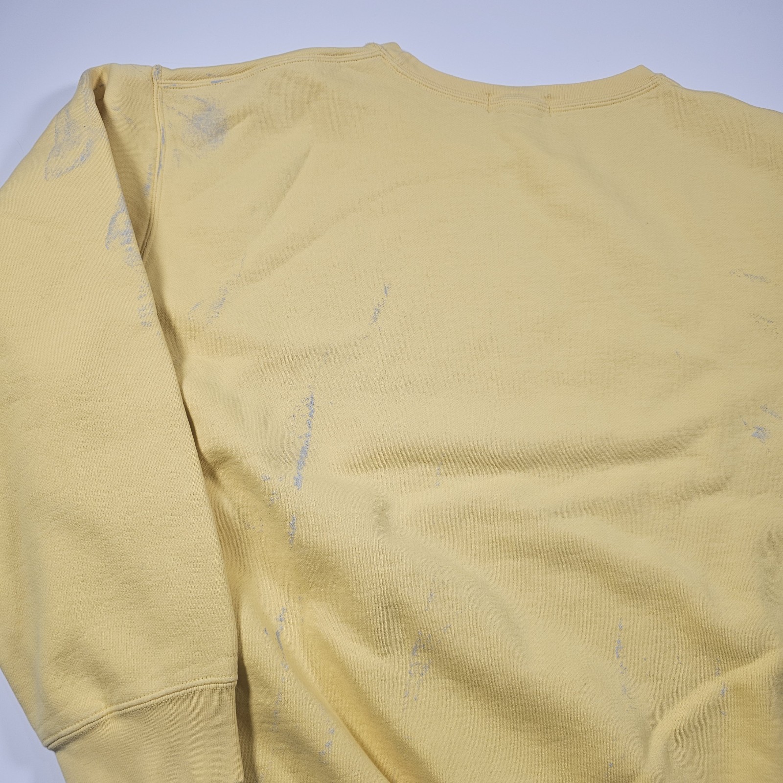 Vintage Polo Ralph Lauren Crewneck Sweatshirt Yellow Paint Splat Men’s Large 90s