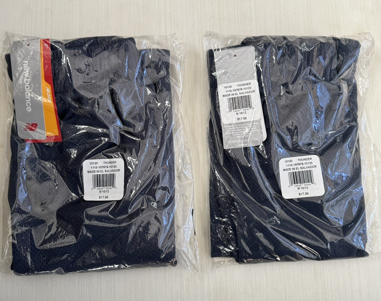 New Balance Youth Boys Mesh Athletic Shorts Thunder M 10 / 12 – 2 PAIR – NWT