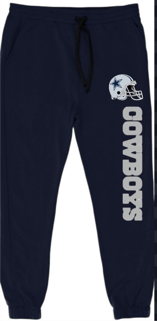Men’s Burnside Street Jogger Pants Cowboys Small to 3X-Large Navy Color