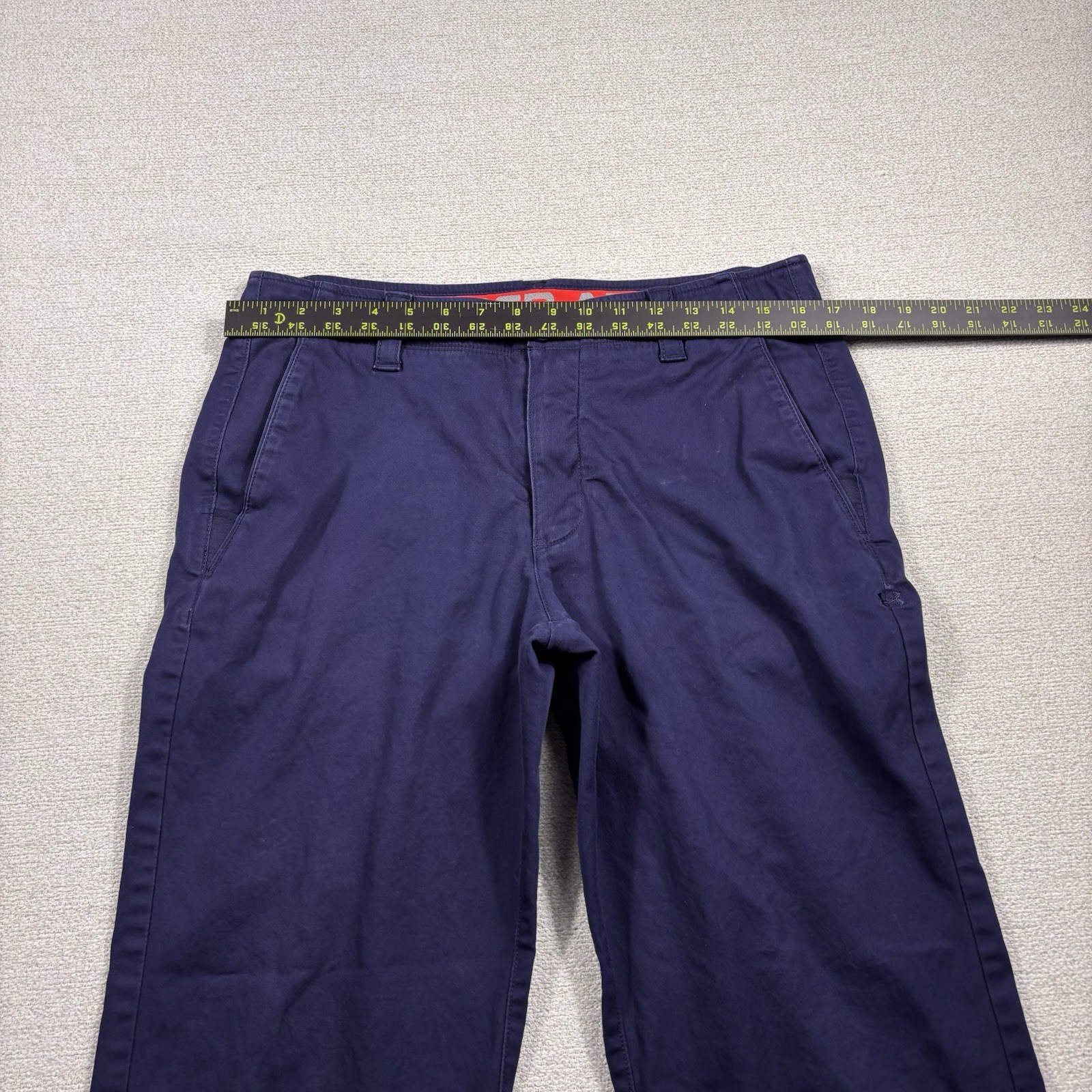 Under Armour Loose Fit Chino Golf Pants Men 34/30 Navy Wicking Breathable Pants